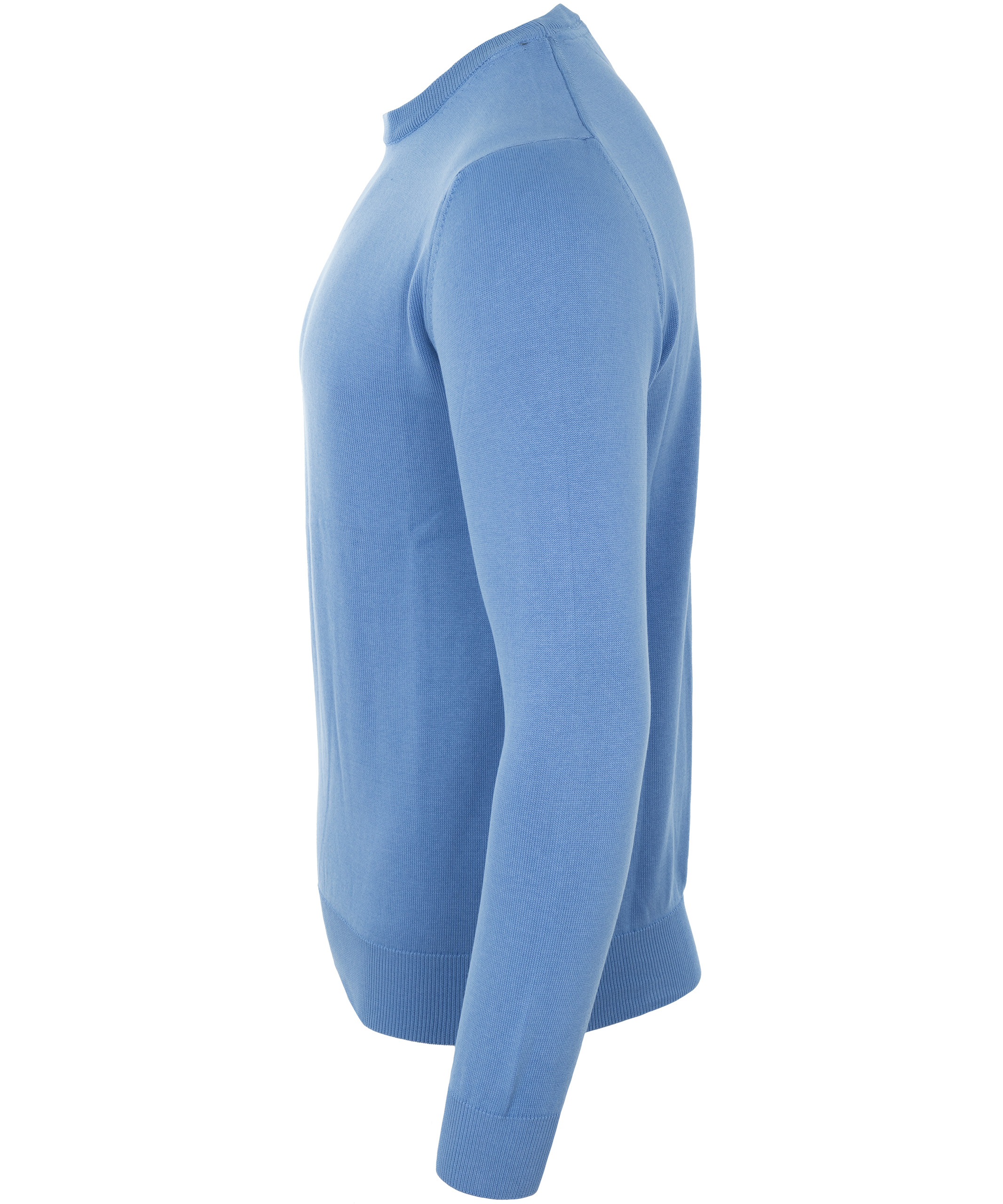 SWETER ELEGANCKI WYSOKA JAKOŚĆ 100%BAWEŁNA POD SZYJĘ NIEBIESKI M Rozmiar M