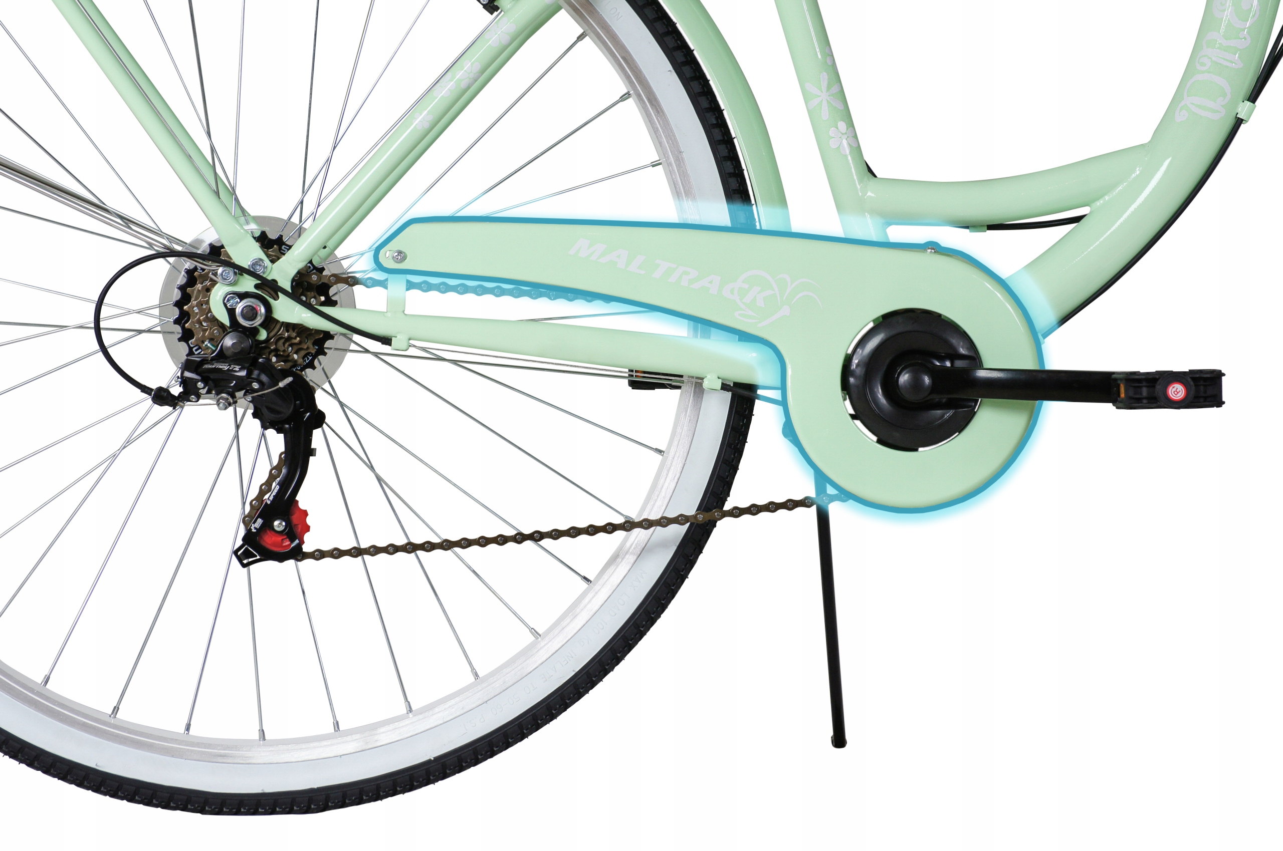 ROWER MIEJSKI DAMSKI 28 DAMKA 6 SHIMANO KOSZYK BAGAŻNIK RAMA18" KOŁA 28" Liczba biegów 6