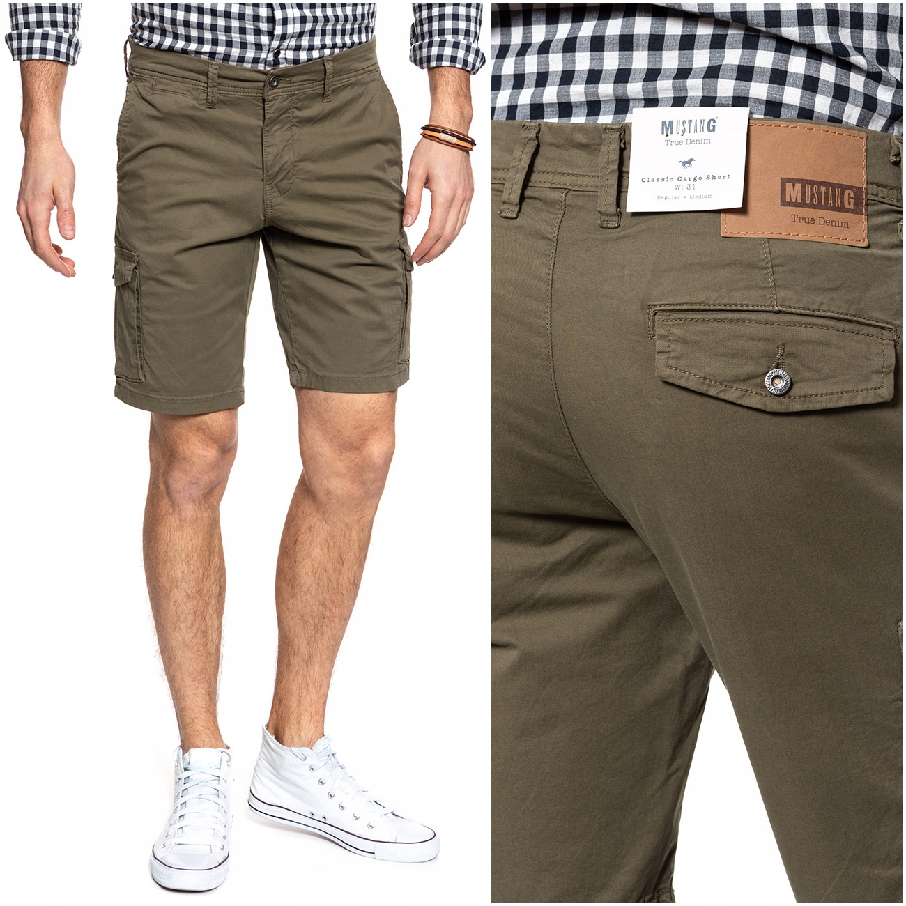 

Mustang Classic Męskie Spodenki Szorty Bojówki W32