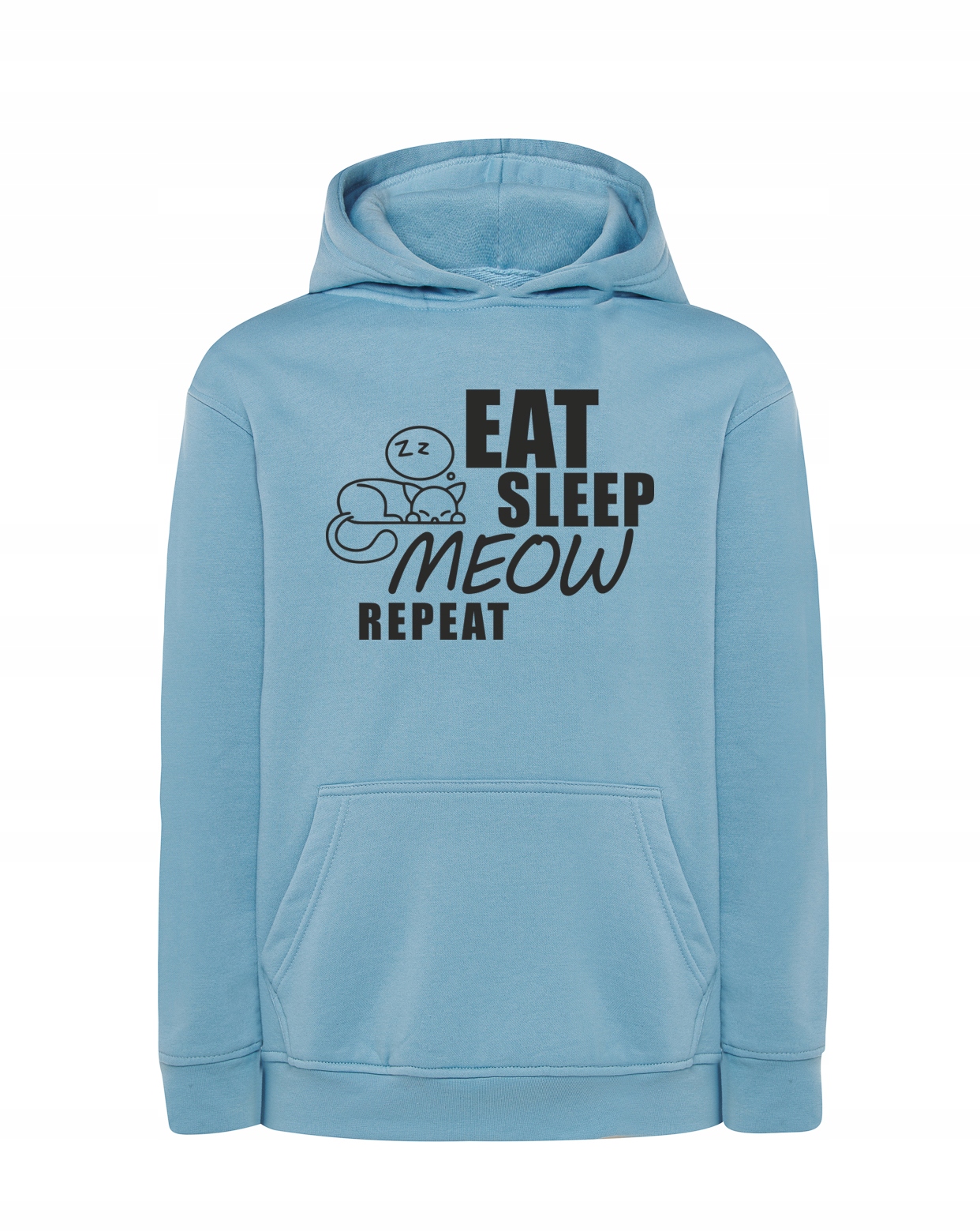 

Bluza męska Eat Sleep Meow na prezent, błękit L