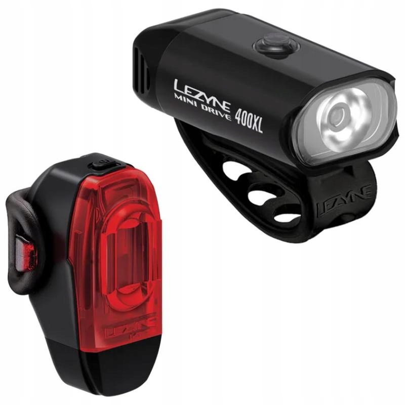 Lezyne Světla Mini Drive 400XL Ktv Drive Plus sada přední 400 lm a zadní 40