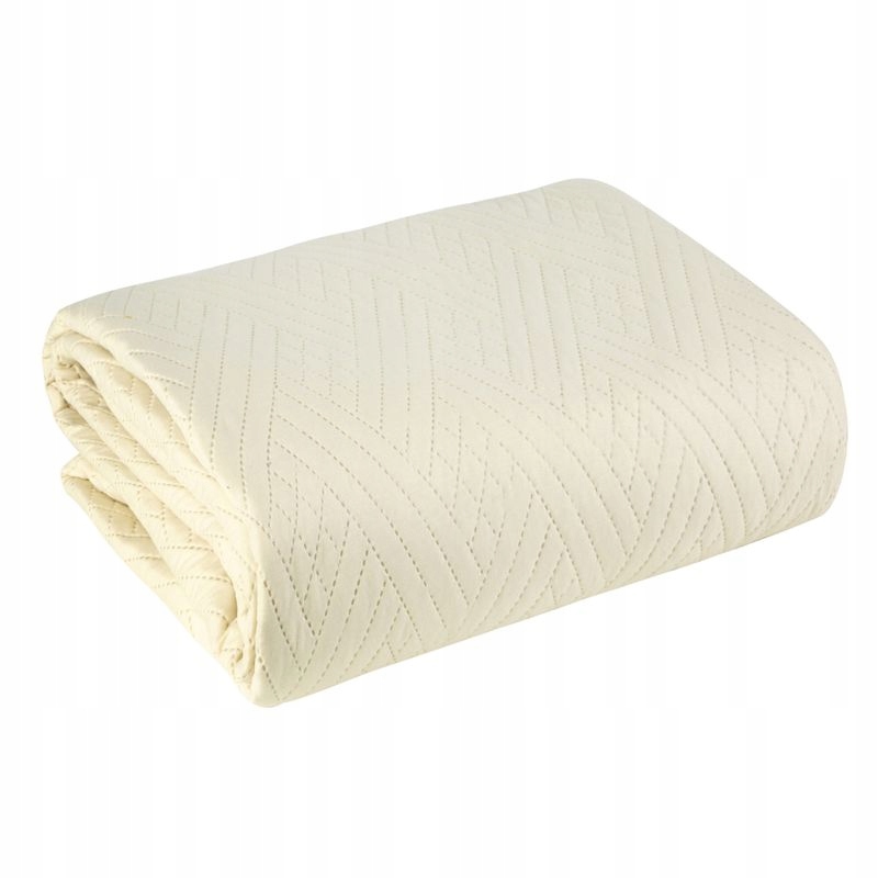 Přehoz 200x220 krémová geometrická