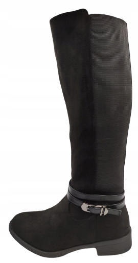 Dámské semišové kozačky SP10 černé, velikost 36