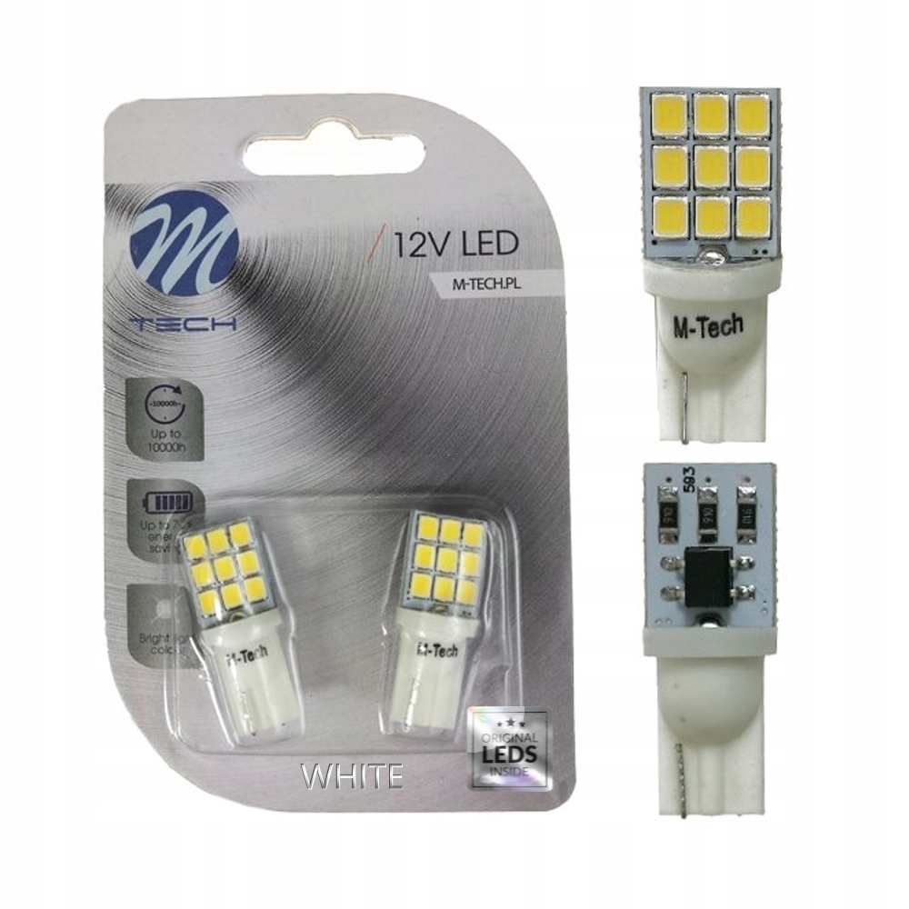 

Dioda Led W5W T10 M-Tech 9xSMD2835 Zimna Biel