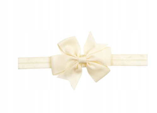 

Opaska dziecko kokardka 42-52cm niemowle Krem Ecru