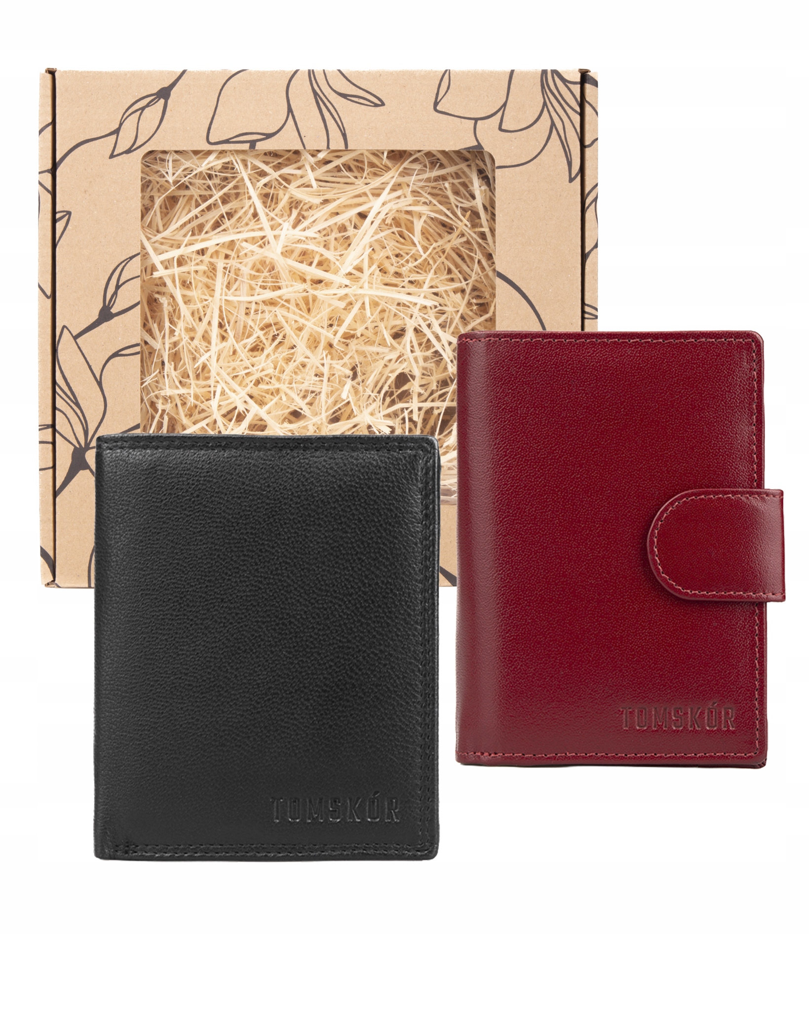 Dárková Sada Pro Páry Rodičů Prarodičů Kožená Dámská Peněženka Pánská Peněženka