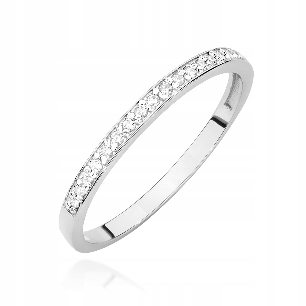 

Pierścionek Białe Złoto 585 Brylanty Grawer