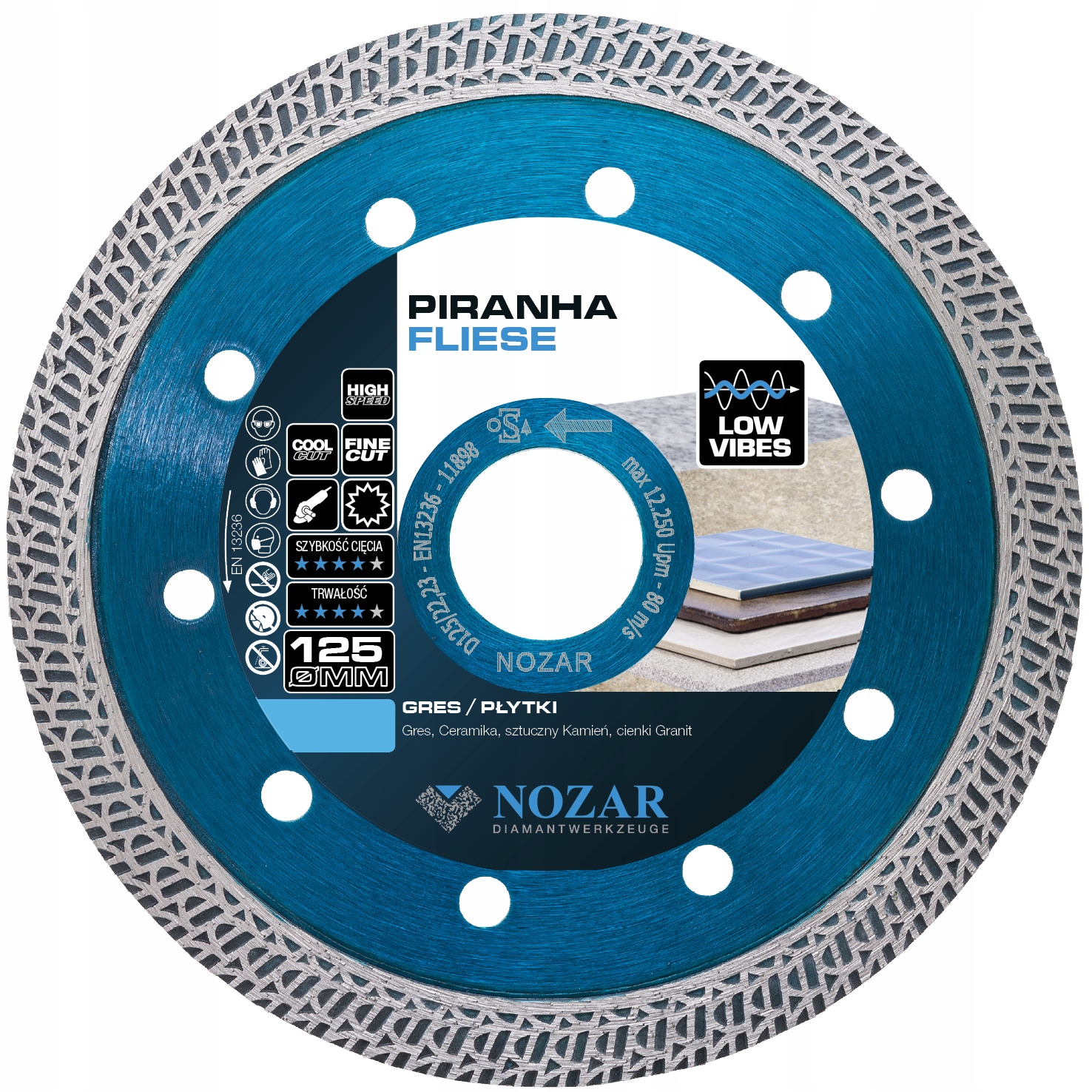 Diamantový kotouč Nozar Piranha Fliese 125 mm