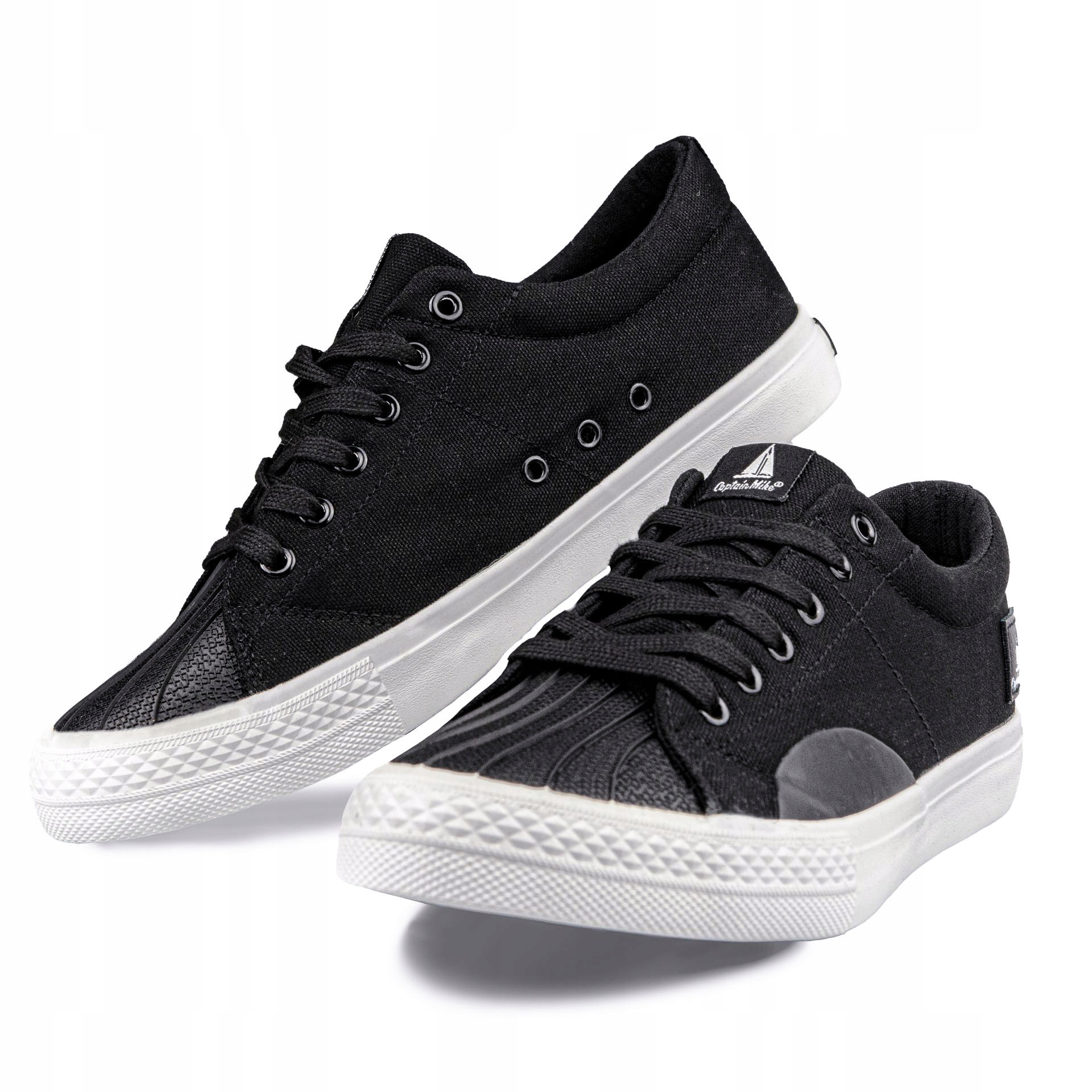 Klasické tenisky, černé sportovní boty Captain Mike 40
