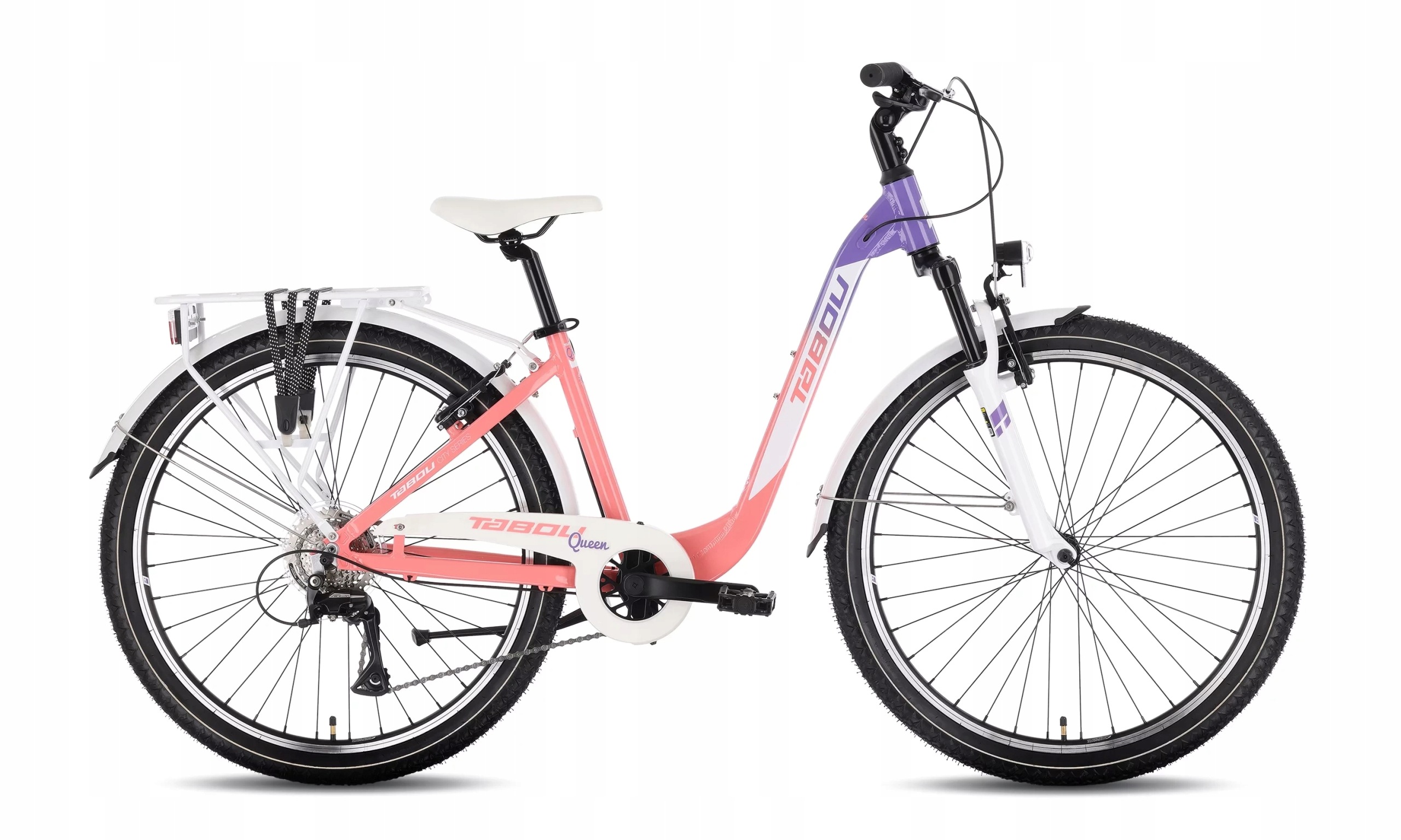 Rower młodzieżowy Tabou Queen 26 niska rama Pink/white