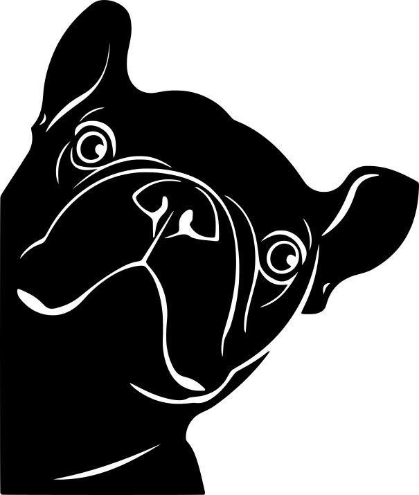 

Naklejka Buldog Francuski 16,5 X 14 CM