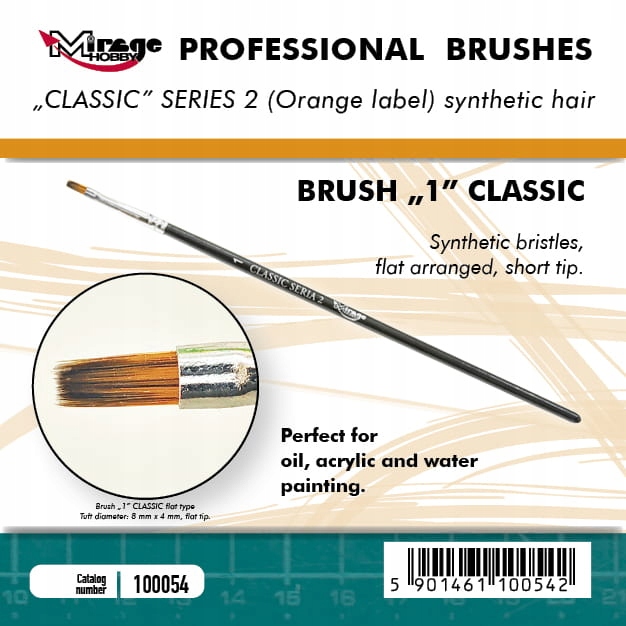Pędzel Mirage 100054 Płaski Professional SERIA2 #1