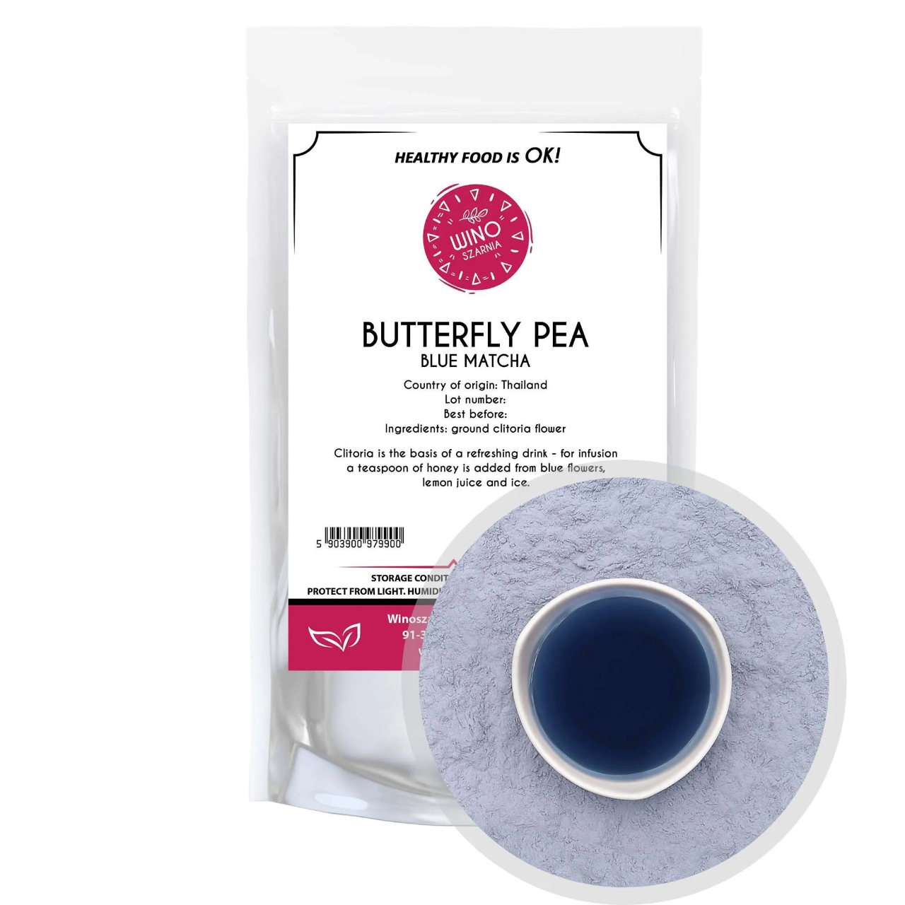 Klitoria Mletá Blue Matcha Butterfly Pea 50g Květina Čaj