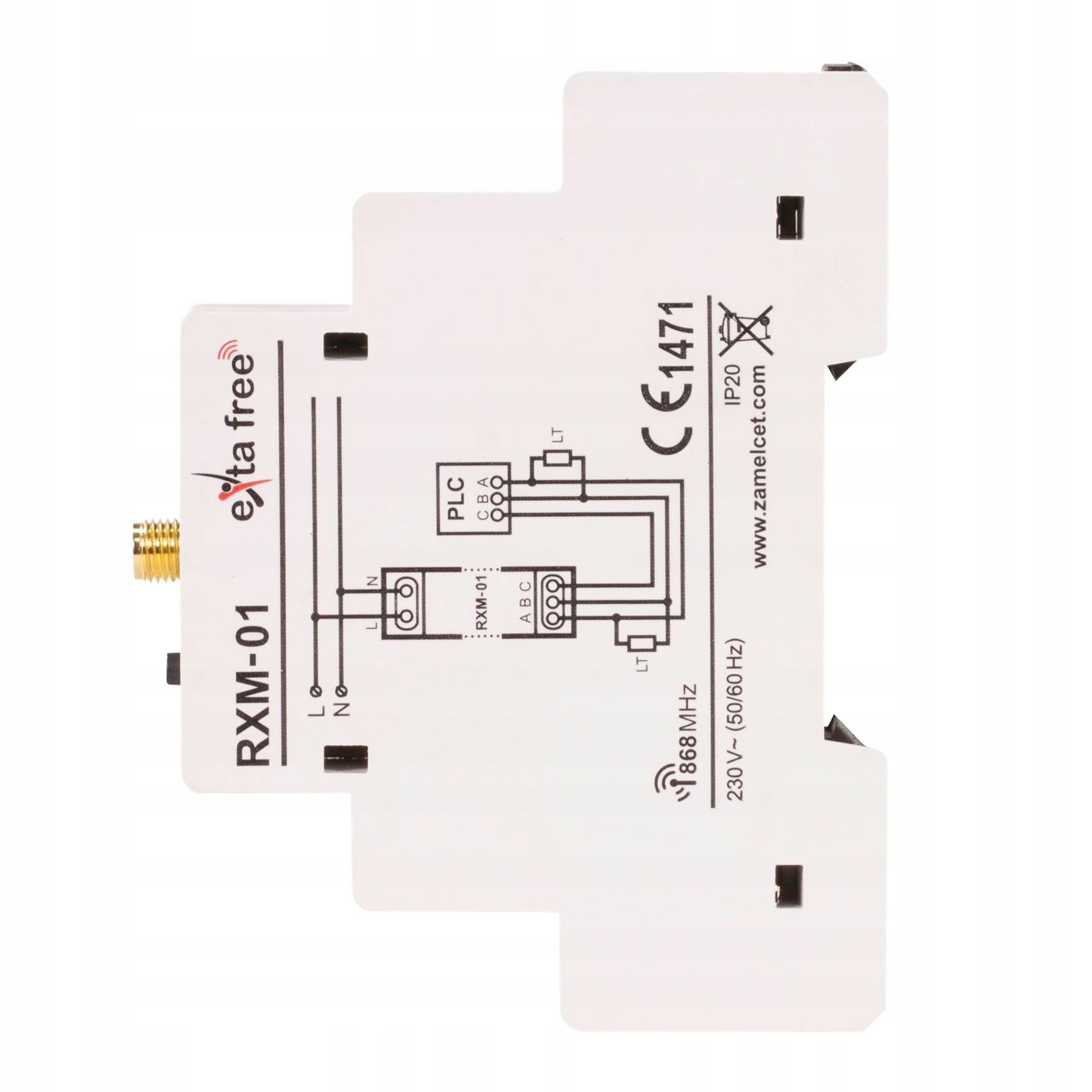 Translator RS485-Exta Free RXM-01 Exta Free inteligentny dom Zasilanie sieciowe