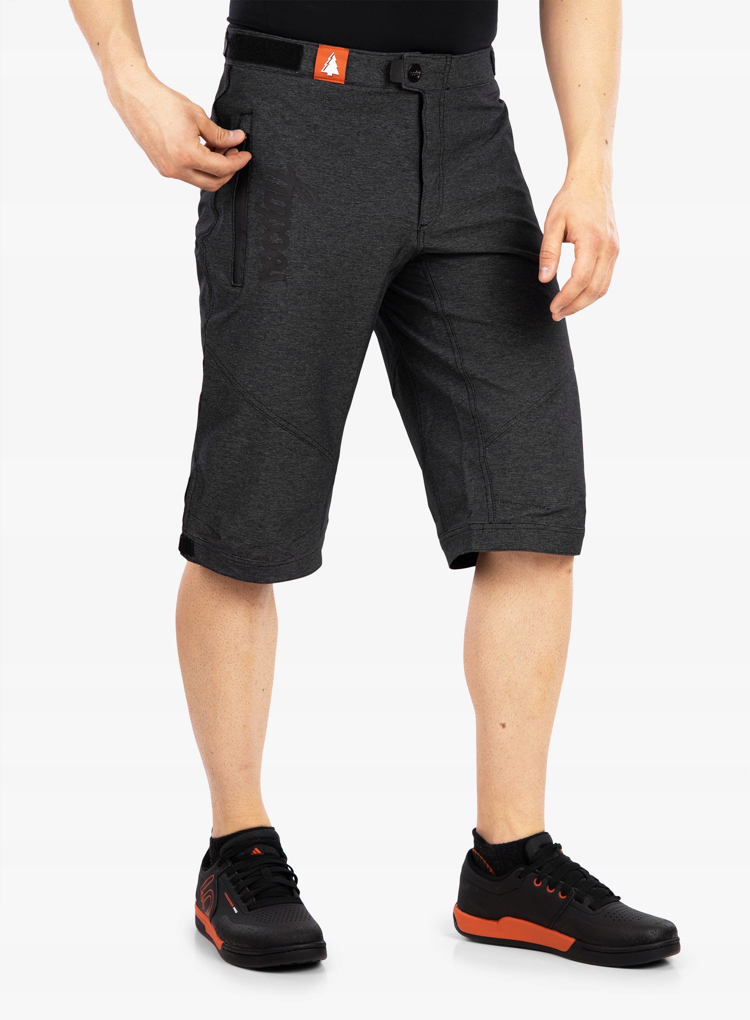 Cyklistické Kraťasy Rocday Roc černá melanžová velikost S