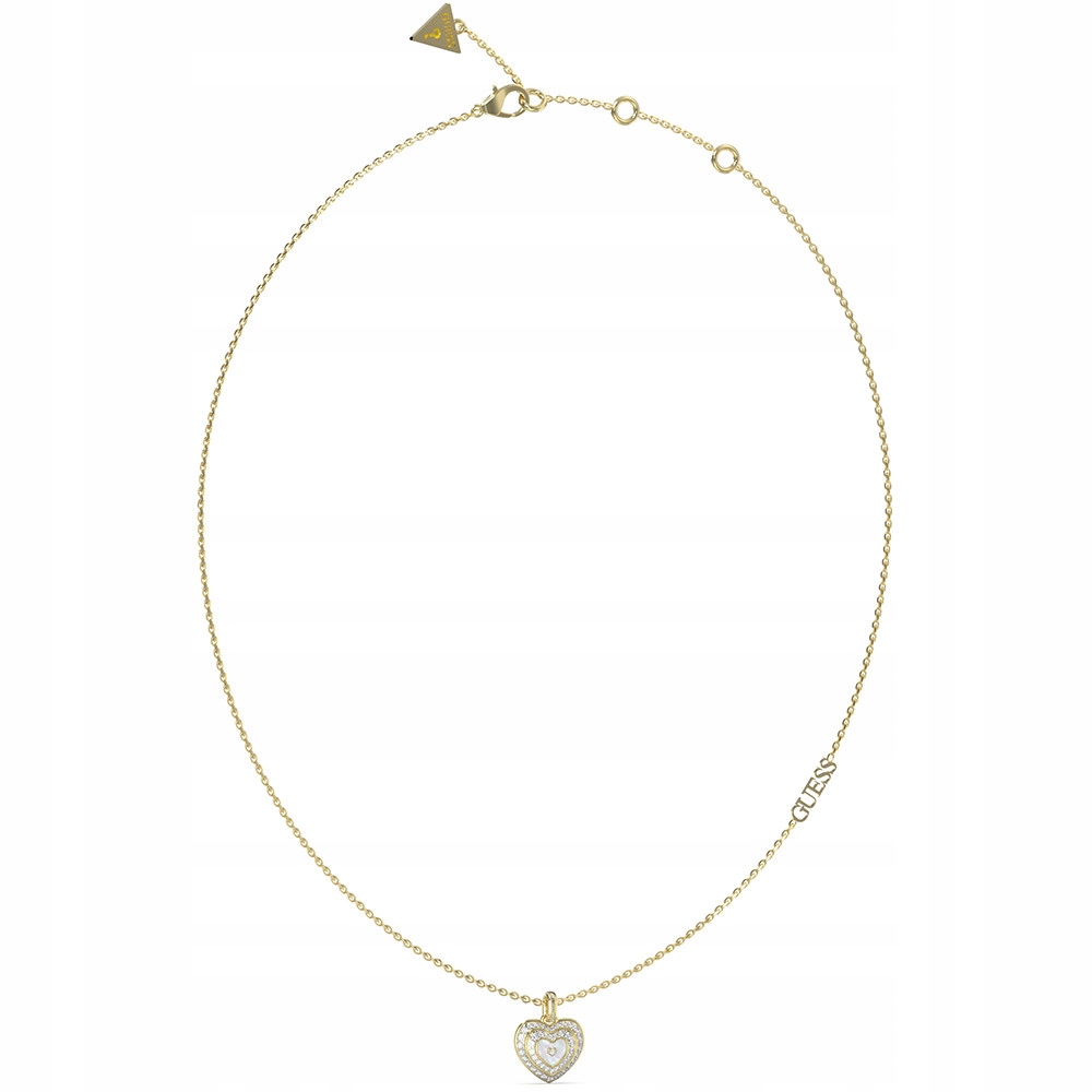 Dámský zlatý náhrdelník Guess srdce 48 cm