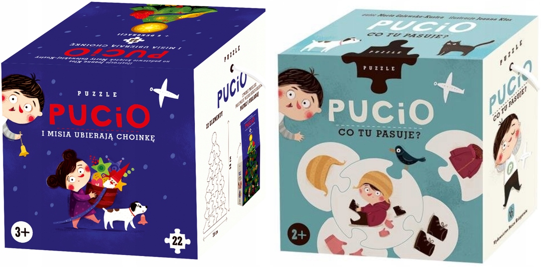 

2w1 Puzzle Pucio Co Tu Pasuje Ubierają Choinkę