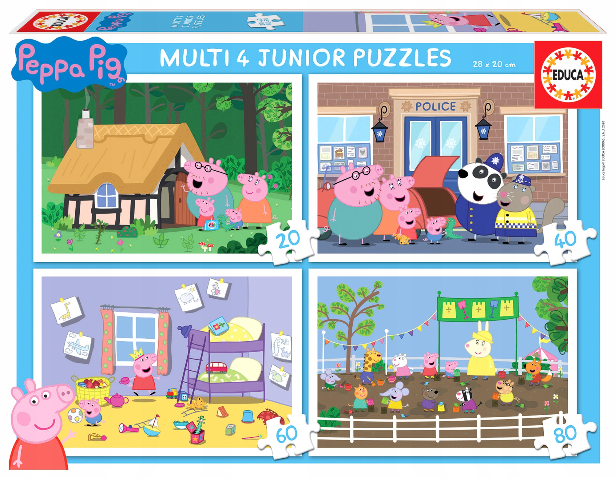 

Educa Puzzle 20 40 60 80 Świnka Peppa