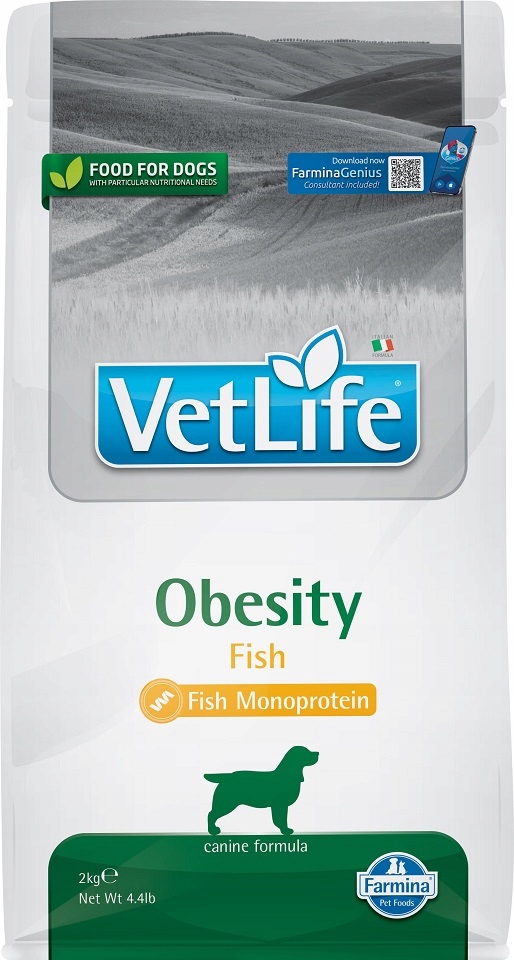Farmina Vet Life Obesity Fish krmivo pro dospělé psy 2 kg
