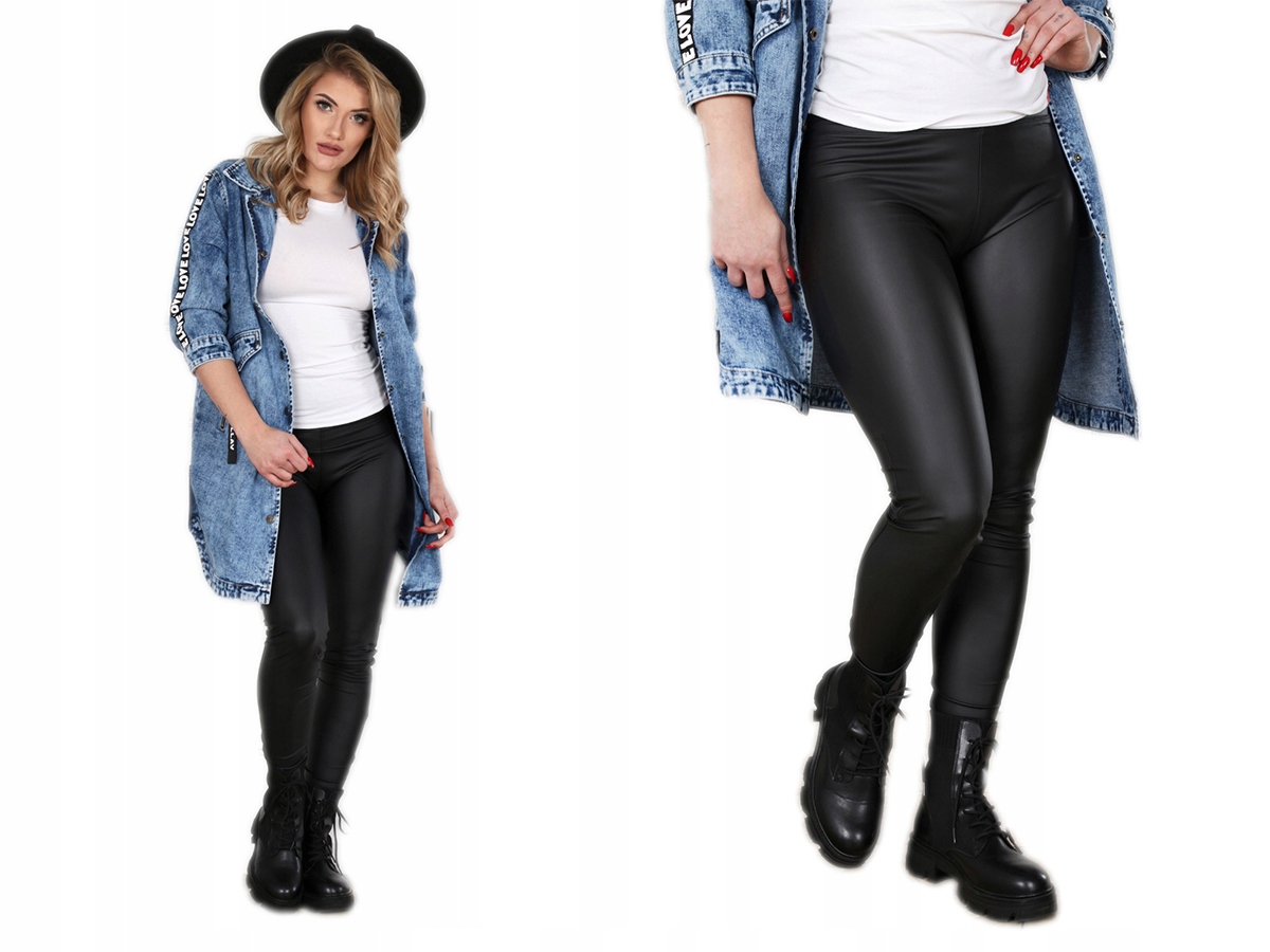 

Spodnie Legginsy Czarne Woskowane XXL/3XL 2128