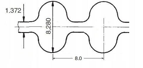 Pas pasek zębaty D8M 2000 szer. 85 OPTIBELT Rodzaj pasek