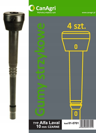 

Guma Gumy Strzykowe 10MM 4 Sztuki Typ Alfa Laval