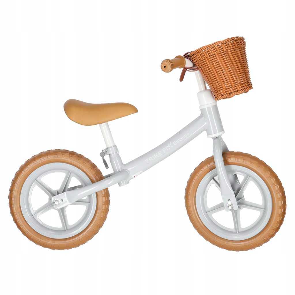 Rowerek Biegowy Trike Fix Balance Z Koszykiem Brązowy Jakość