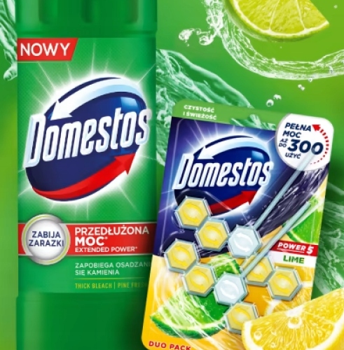 ZESTAW 6X DOMESTOS PRZEDŁUŻONA MOC DO TOALETY PŁYN PINE 750 ML Nazwa handlowa Domestos Pine