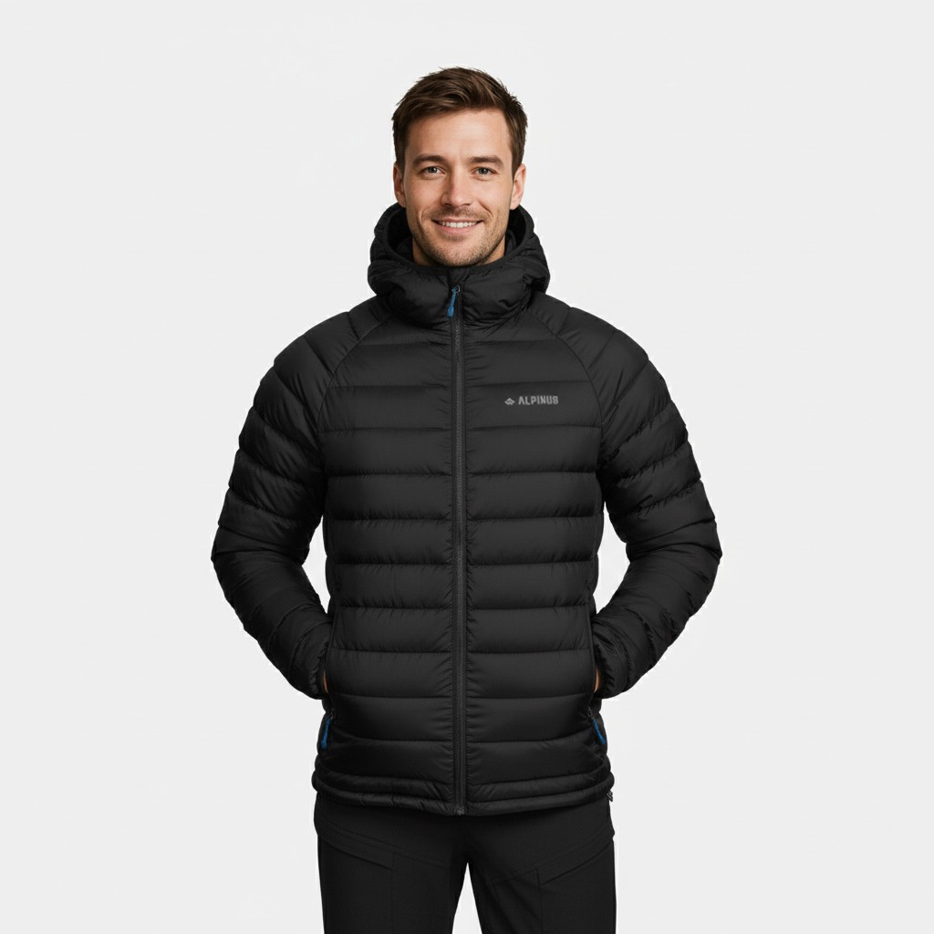 Kurtka męska zimowa Alpinus Hozat czarna SF35180