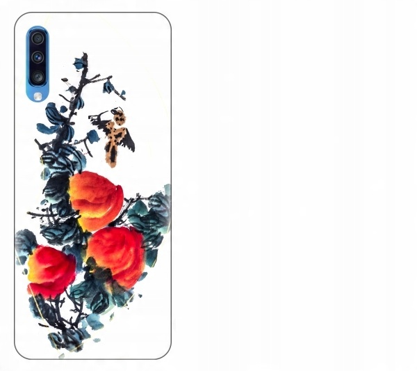 

Etui pokrowiec Samsung Galaxy A70 Kwiaty akwarela