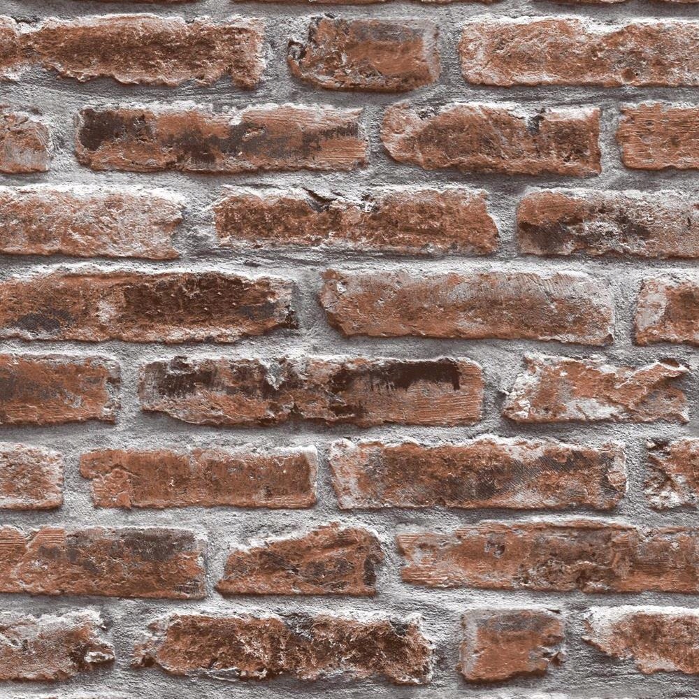 

Tapeta Pomarańczowa Cegła Kamień Mur Flizelina