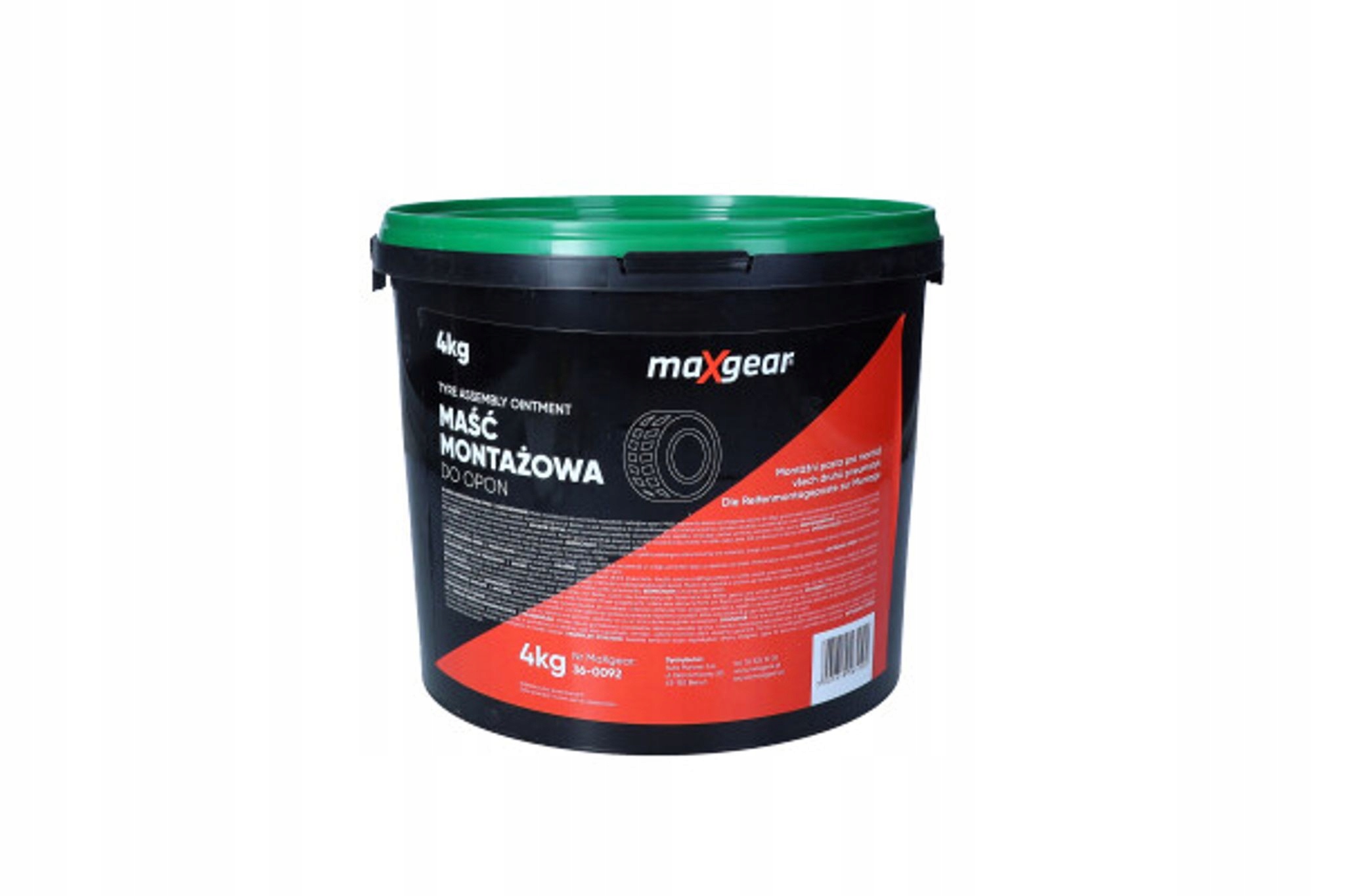 36-0092 Pasta Do Montażu Opon Maxgear Zielona 4 Kg