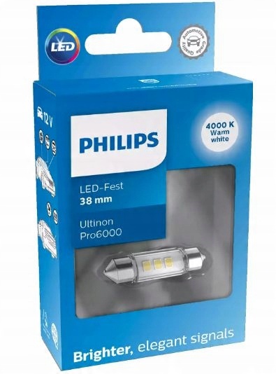 

Philips Led Festoon 38mm 4000K Ultinon Pro6000 Si
