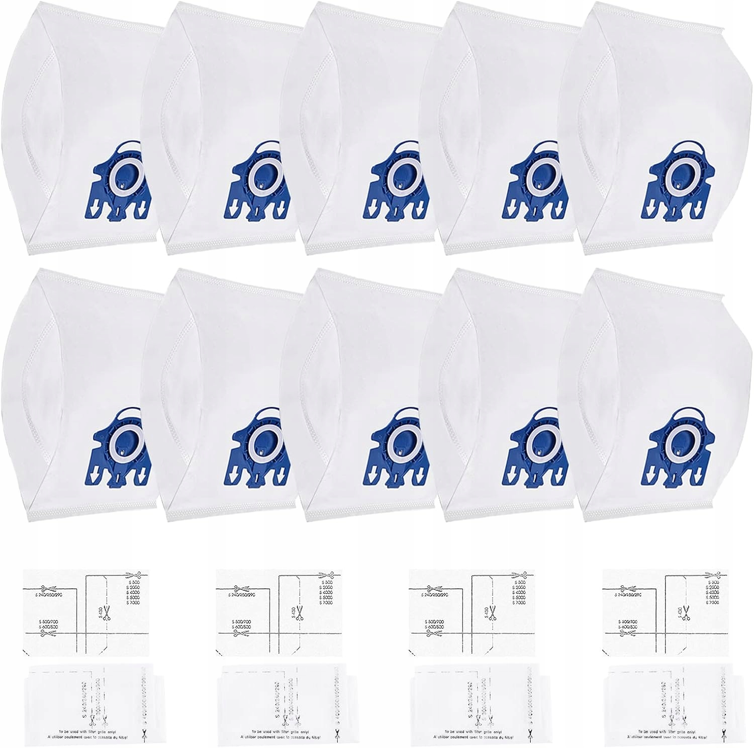 10xWOREK Odkurzacz Miele Classic C1 C2 C3 S227 S240 S270 S400 S2 S5 +filtry