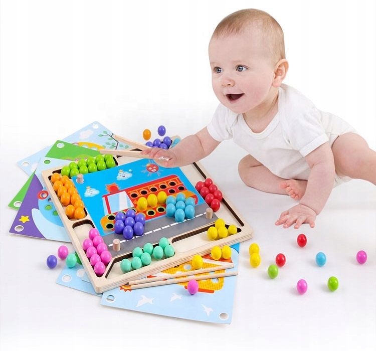 

Trening Mózgu Drewniana Układanka Kulki Montessori
