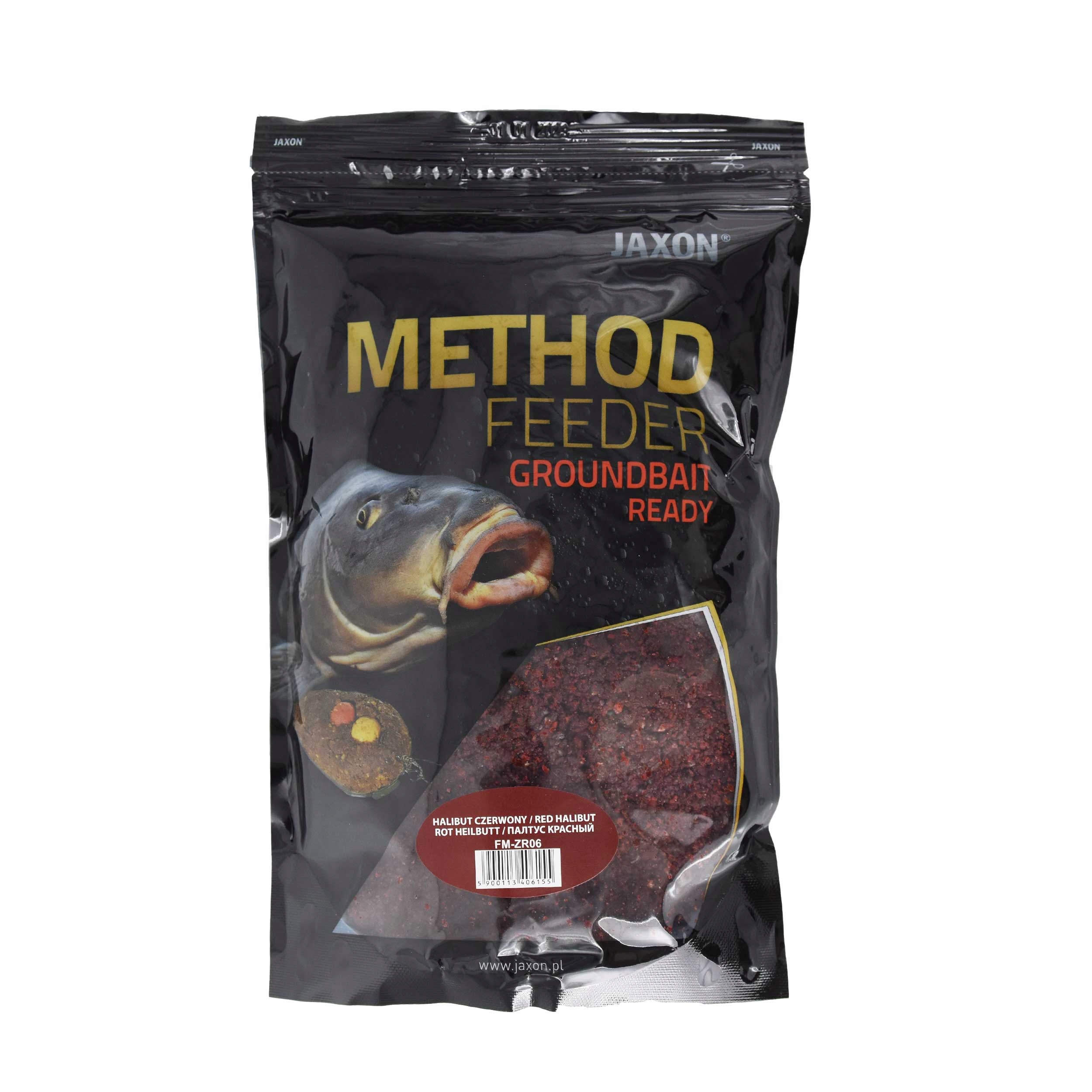 Zanęta Jaxon Method Feeder Groundbait Ready 750g halibut czerwony
