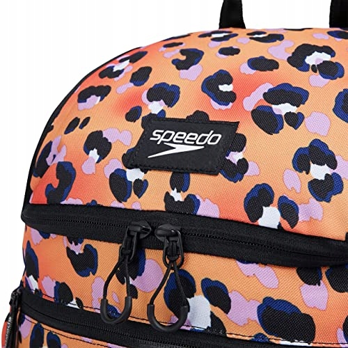Speedo Teamster Backpack, Leopard Print, 35 Liter Model TEAMSTER 2.0 RUCKSACK 35L AU YELLOW/BLAC