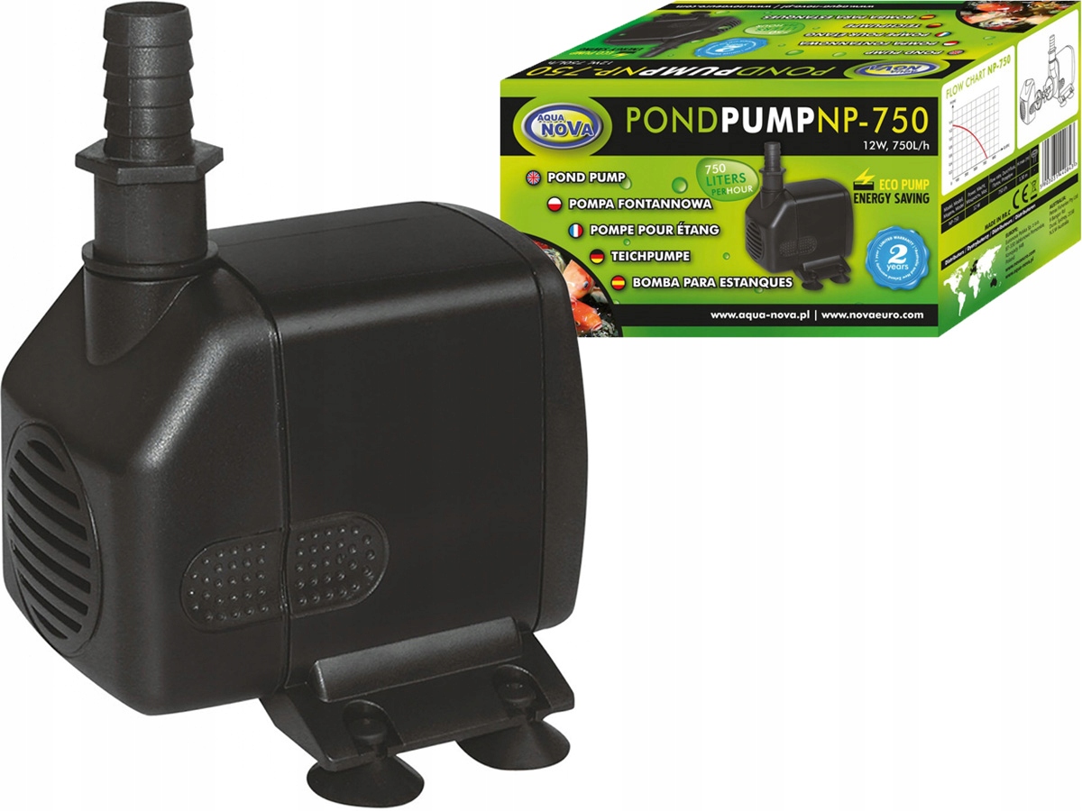 

Aqua Nova Pond Pump NP-750 Pompa Fontannowa Oczka