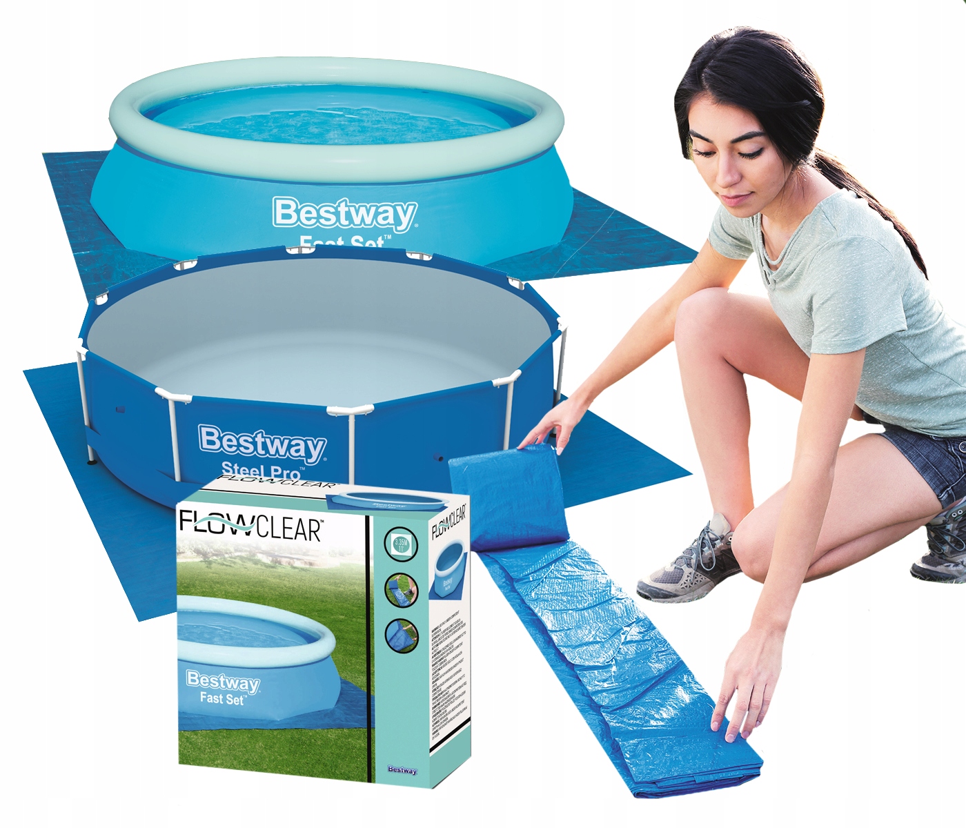 

Mata Pod Basen 335X335CM Folia Bestway 58001