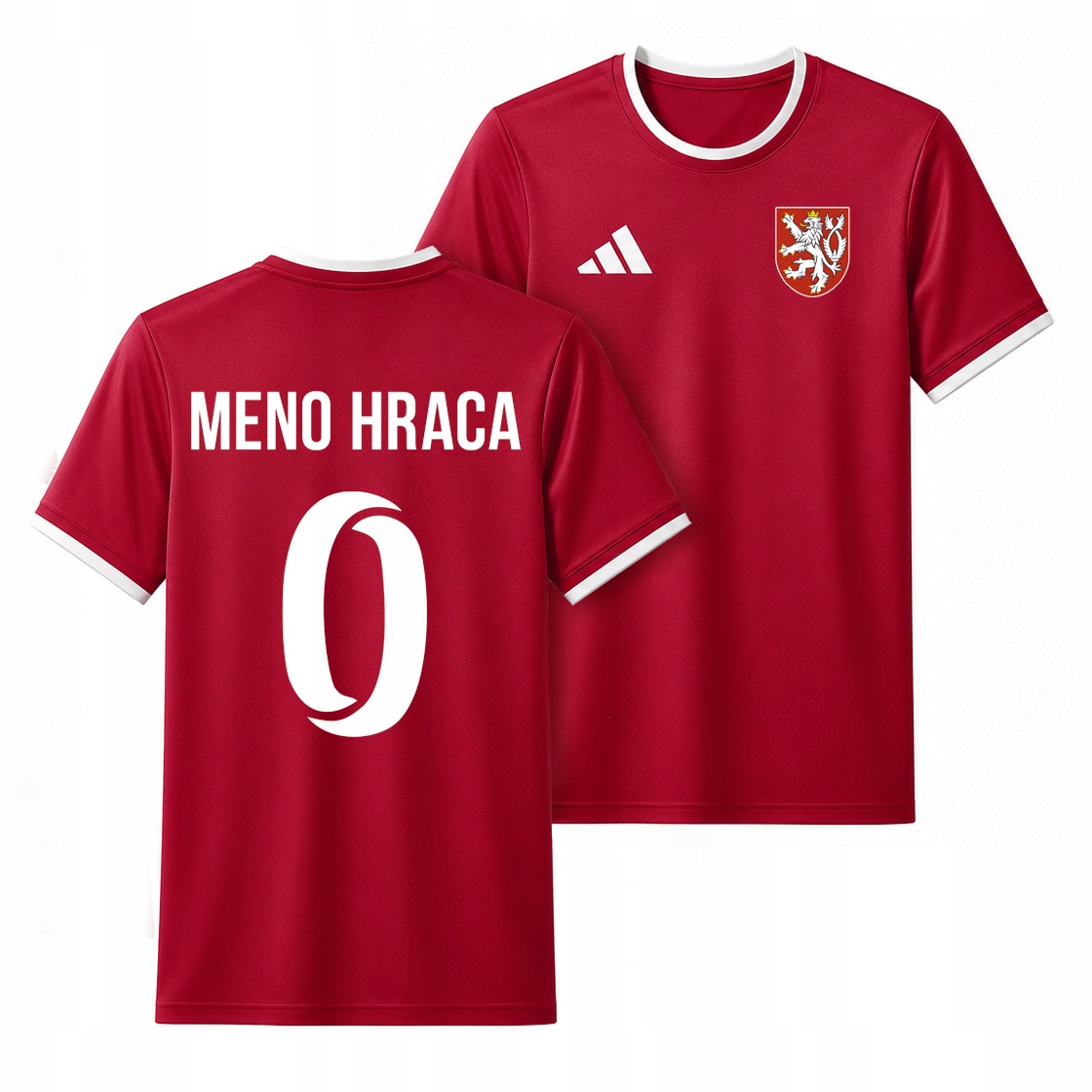 Koszulka Piłkarska Dziecięca Czechy Adidas Reprezentacja Nadruk Imię 164