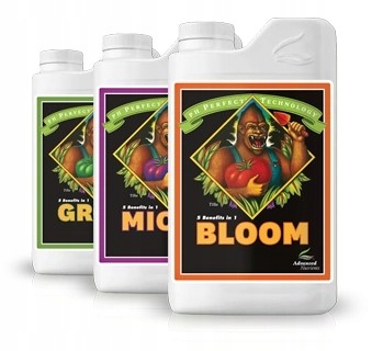 Advanced Nutrients Micro Grow Bloom 3x1L zestaw nawozów pH perfect