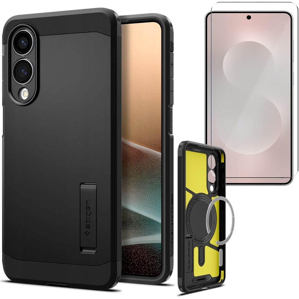 Pouzdro Spigen Tough Armor Case s MagSafe Qi2 Sklo pro Galaxy S25 Edge