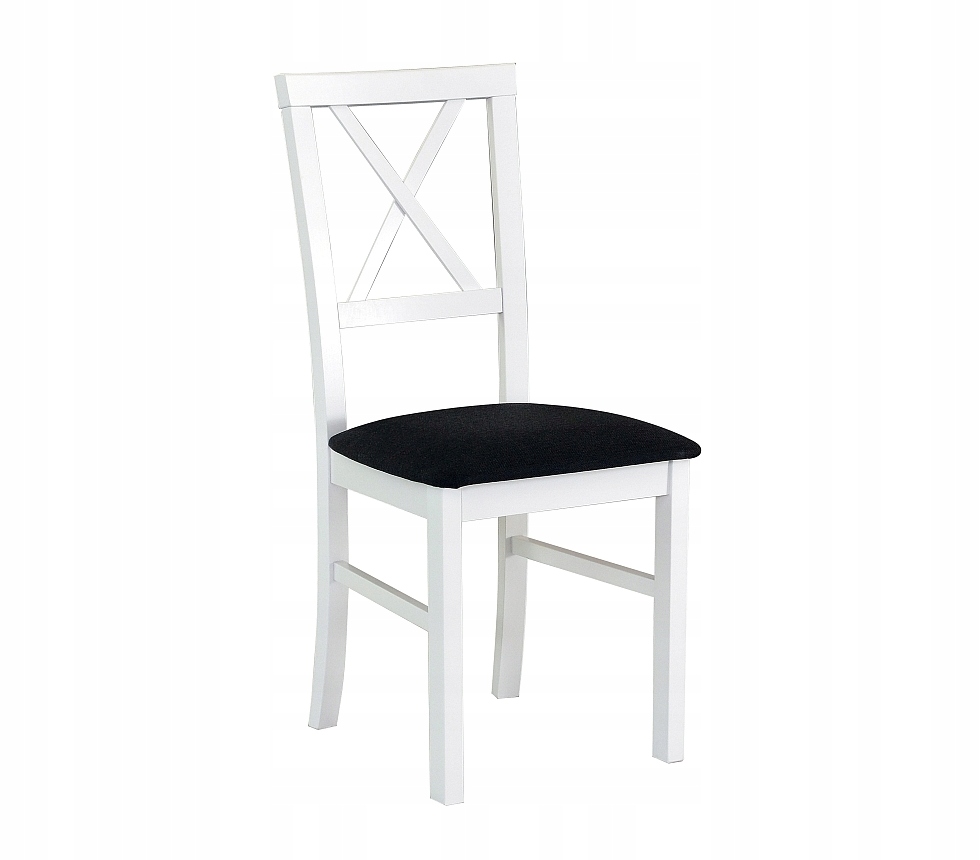 BIAŁY ROZKŁADANY STÓŁ Z 6 KRZESŁAMI Szerokość stołu 80 cm