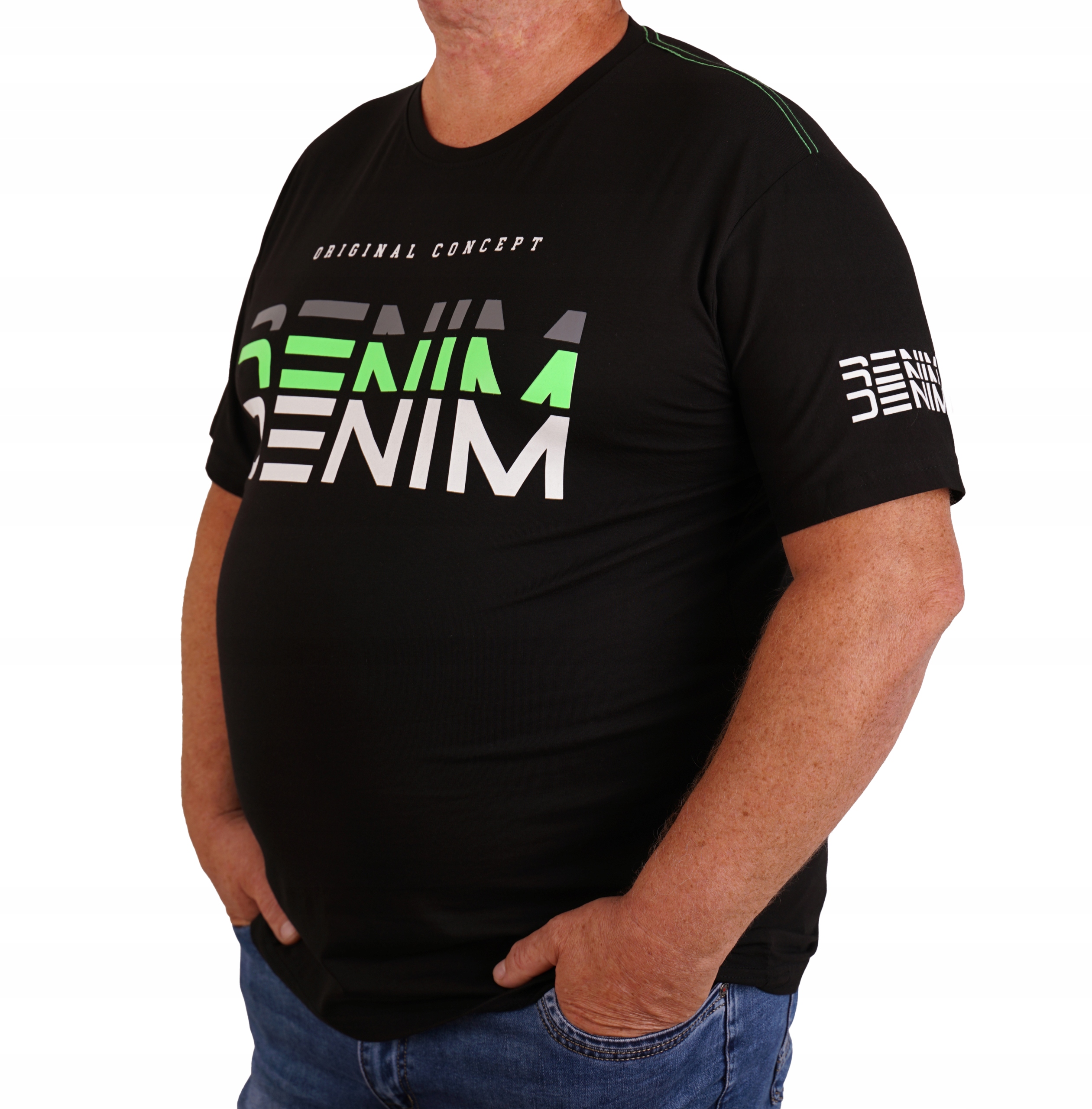 

T-shirt Męski Bawełniany Koszulka Czarna Duża 6XL