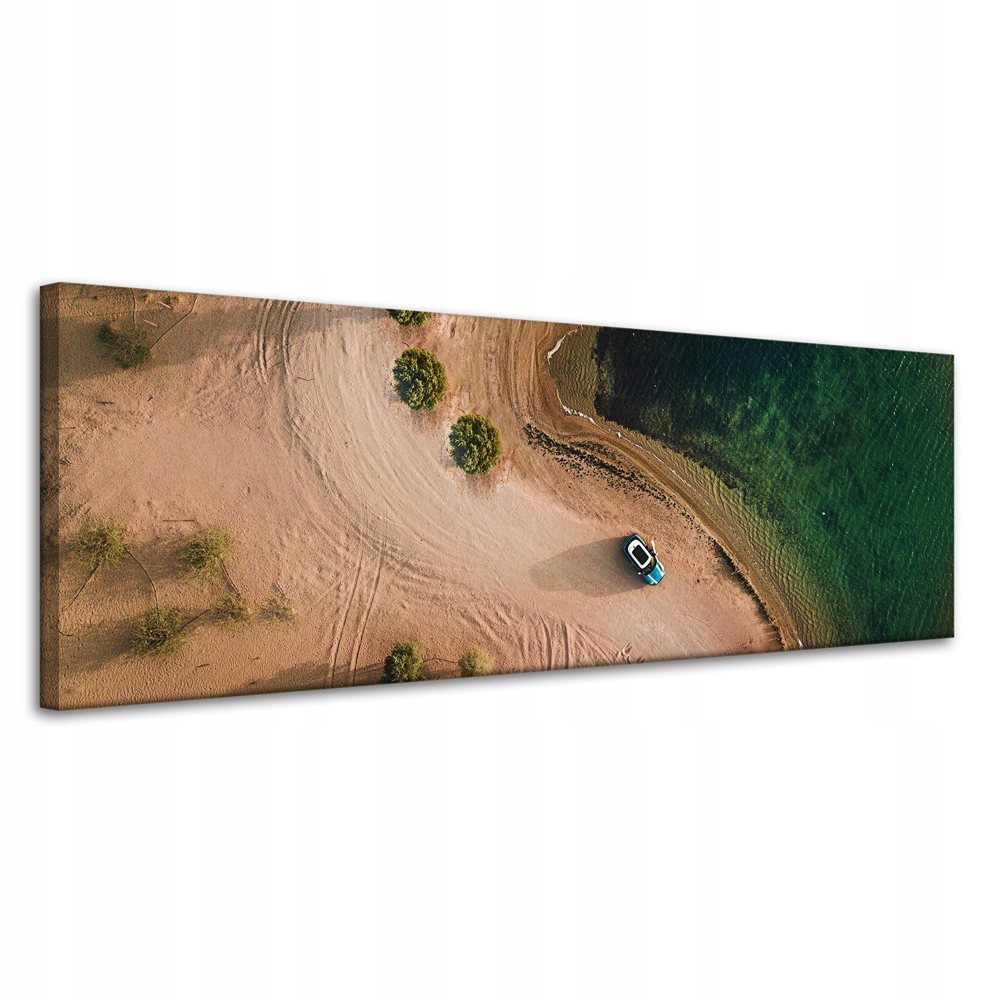 Obraz na plátně Auto Písek Stromy Voda Léto 120x40