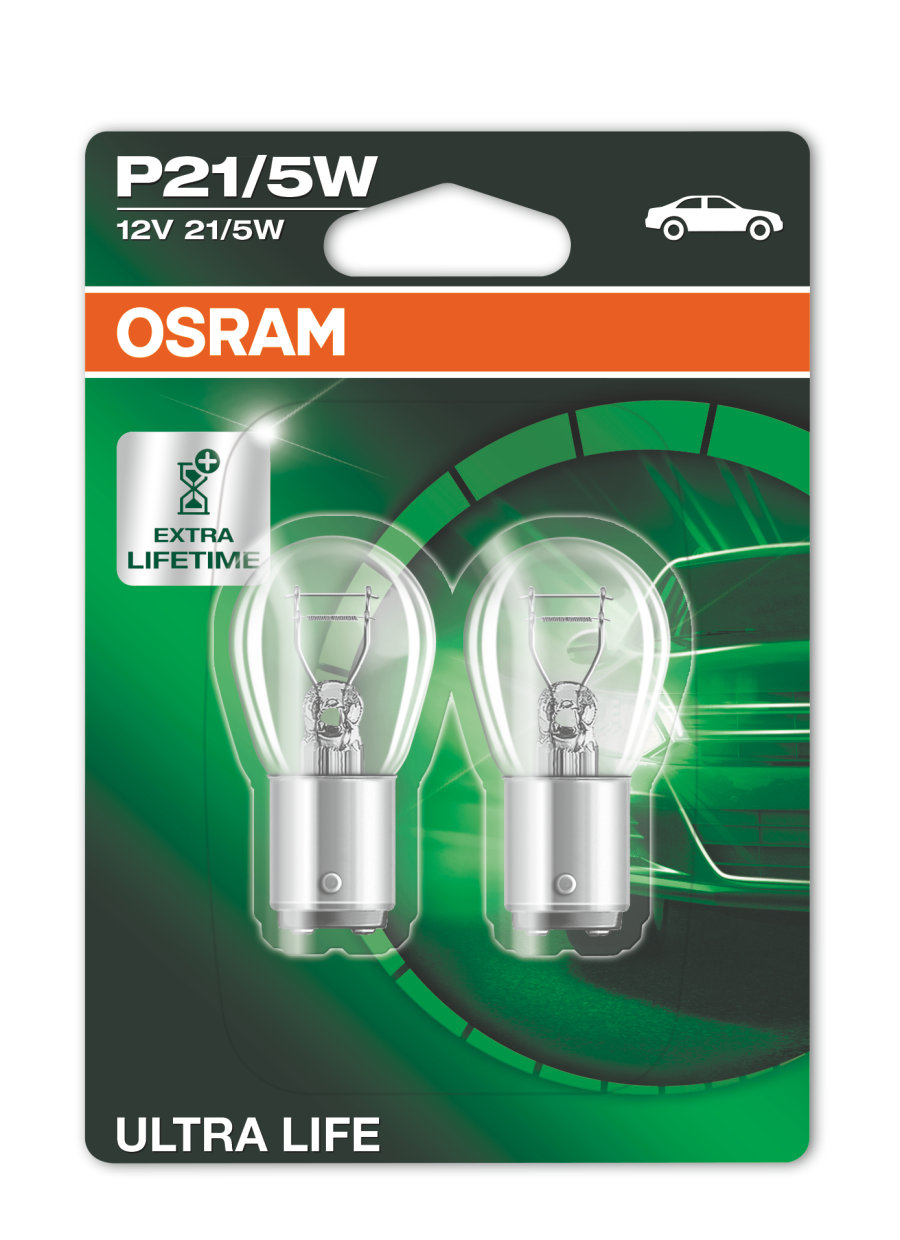 

Osram Żarówka P21/5W 12V BAY15d Ultra Life