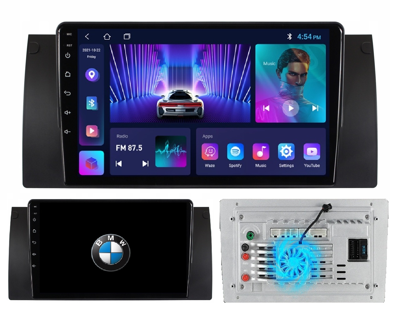Radio Nawigacja Android Gps Bmw 5 X5 E53 2000-2006+KAMERA+WENTYLATOR 2/64GB