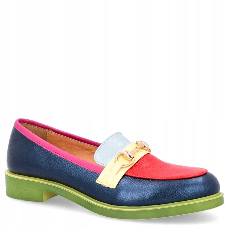 Barevné kožené mokasíny Tymoteo A1005 Multicolor 36