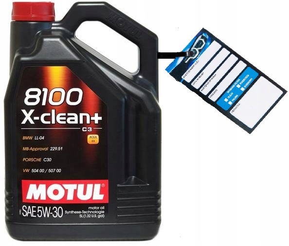 Motul 8100 X-clean 5W-30 Motorový Olej 5L C3