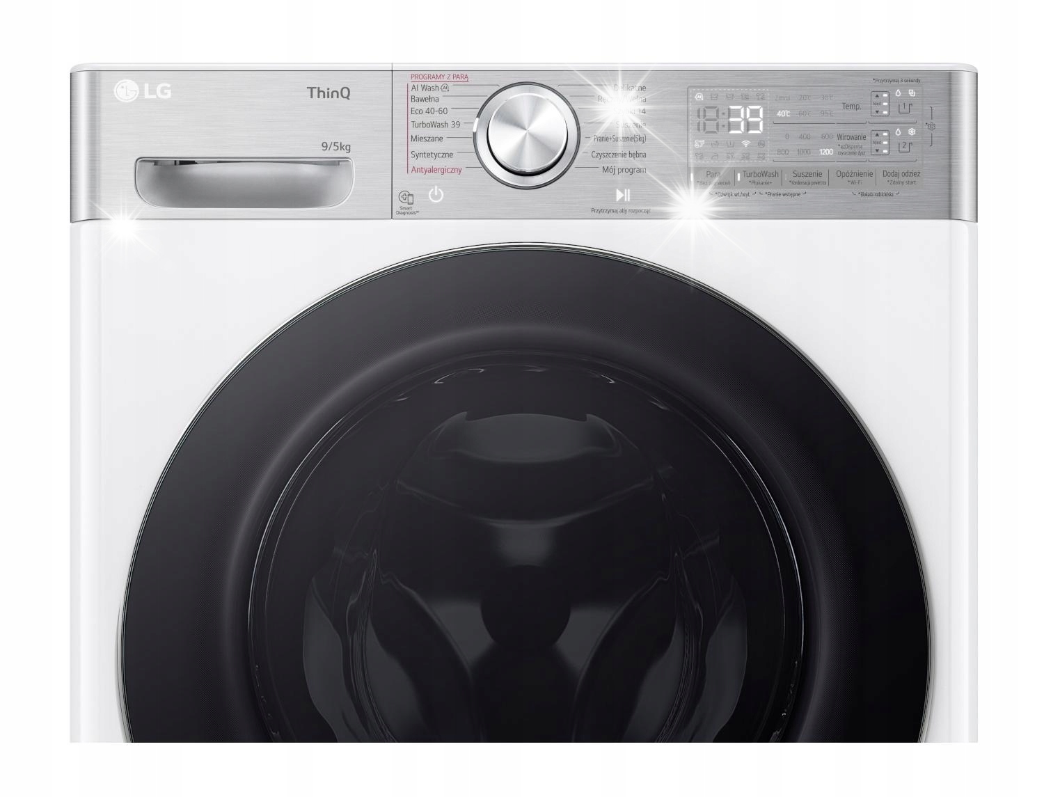 Pralko-suszarka Slim Lg F2D95902W 9/5kg 1200obr. Ai DD ThinQ